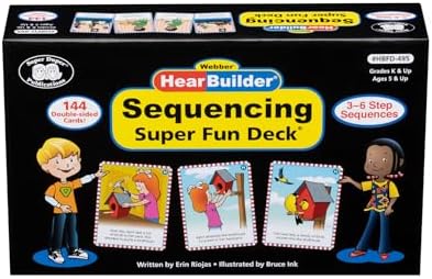 Super Duper Publications | HearBuilder Sequencing Flash Card Fun Deck | Educational Learning Resource for Children by SuperDuperPublications