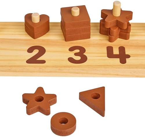Excellerations Wooden Shape Number Counter - Natural - Image 6