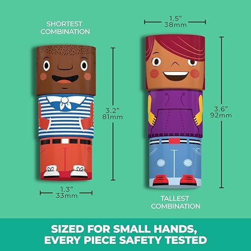 16-Piece Magnetic Wooden Friends Set, Diversity Dolls - Image 3