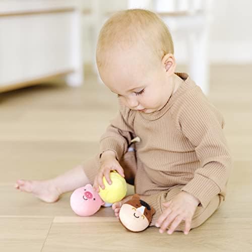 Melissa & Doug Rollables Safari and Farm Friends Infant and Toddler Toy 2-Pack - Image 2