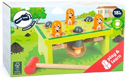 Small Foot Mole 11162 Knock Bench 100% Certified Wood Robust Hammer Game from 18 Months - Image 4