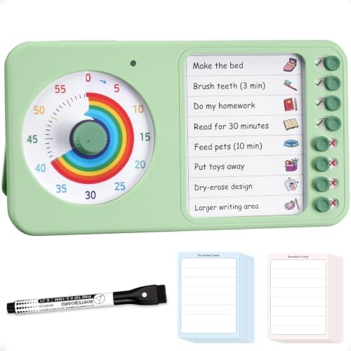 2-in-1 Visual Timer ADHD with Planning Board, to-Do List & Checklist by Nikafly