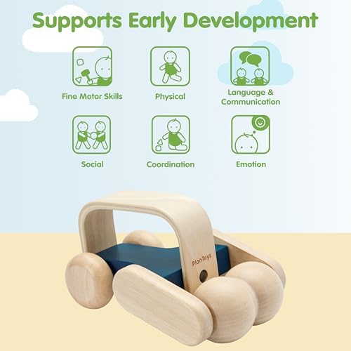 PlanToys® Wooden Massage Roller Montessori Sensory Kids Calm Tactile Toy - Image 4