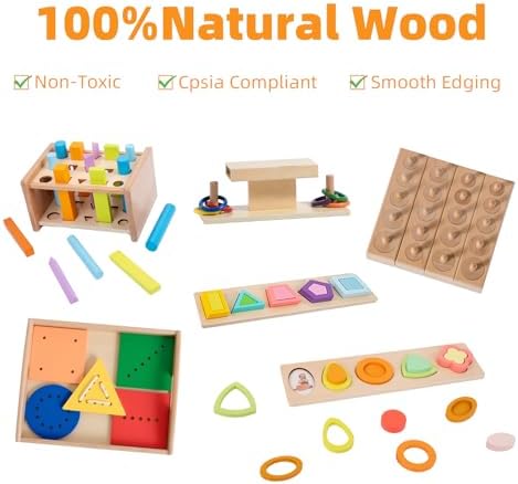 Adena Montessori Play Kit for 22-24 Months Baby Developmental Playset for Toddlers Preschool Learning Toys, Medium - Image 5