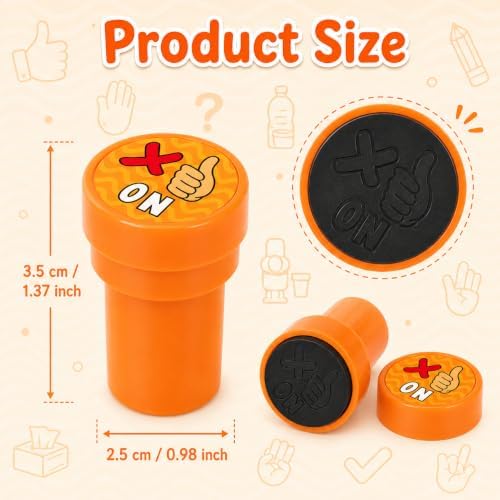 Cinrobiye 24 Pcs Hand Signal Stampers for Kids, Cute Classroom Communication Stamps, Teacher Tools, Classroom Rewards, Behavior Management, Party Favors, Goodie Bag Fillers, Small Toys - Image 2