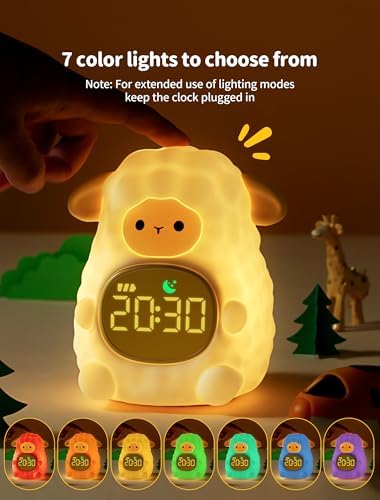 MASHI Sheep Kids Alarm Clock with Time to Wake Sleep Trainer White Noise - Image 5
