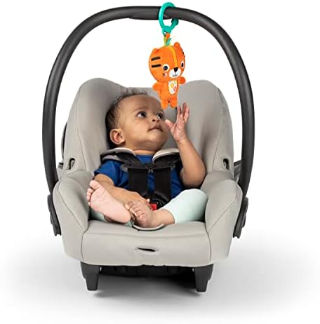 Bright Starts Jingle Joy Reach & Rattle Toy for Stroller - Tiger with Chime Sounds - Unisex, Newborn + - Image 2
