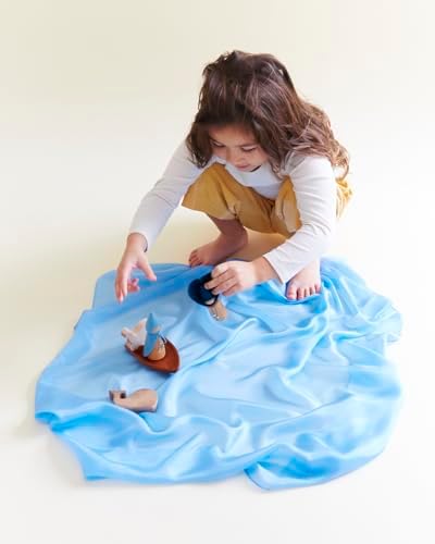 Sarah's Silks Playsilk - 100% Real Silk, Hand Dyed, Bright Colored Play Scarves | Montessori and Waldorf Toys for Dress up, Imaginative, and Pretend Play (35" x 35") - Image 4