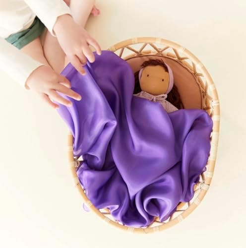 Sarah's Silks Playsilk - 100% Real Silk, Hand Dyed, Bright Colored Play Scarves | Montessori and Waldorf Toys for Dress up, Imaginative, and Pretend Play (35" x 35") - Image 2