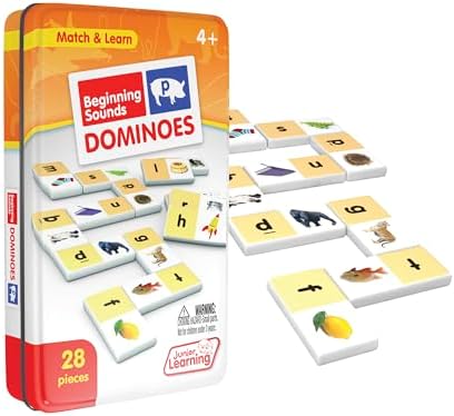 Junior Learning Beginning Sound Dominoes Educational Action Games, Multi (JL492) for 48 months to 96 months - Image 2