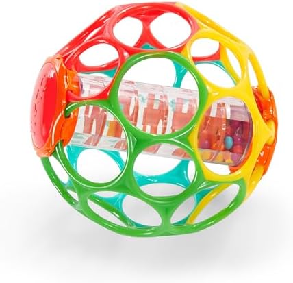 Bright Starts Oball Rollin' Rainstick Rattle Easy-Grasp Toy, Ages 3 Months + - Image 4
