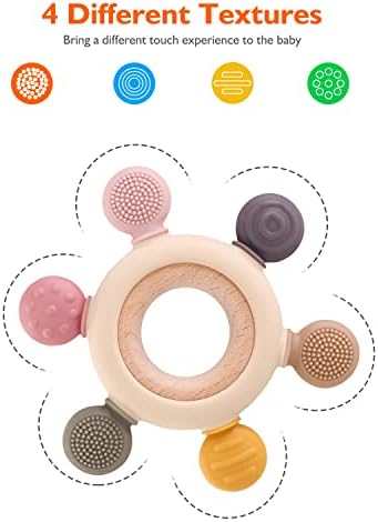 akolik Baby Teething Toys,Teething Relief Teethers Toy for Babies 0-3-6-9-12 Months Old Boys Girls BPA Free Baby Chew Toys Infant Toys Newborn Accessories - Image 5