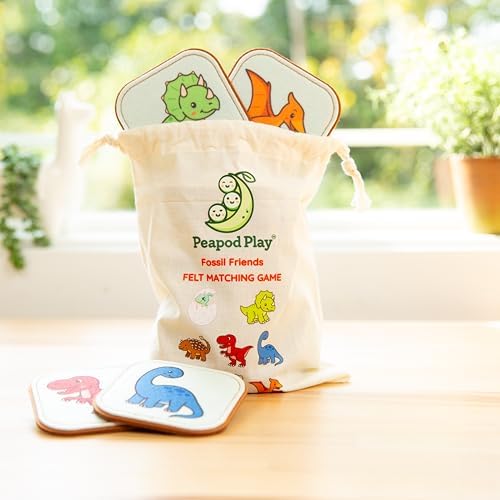 Felt Dinosaur Matching Game for Toddlers – Dino Memory Game & Flash Cards – Soft and Safe for Ages 1+ – Montessori Preschool Learning Activity – Educational Dinosaur Toy for Girls & Boys - Image 5
