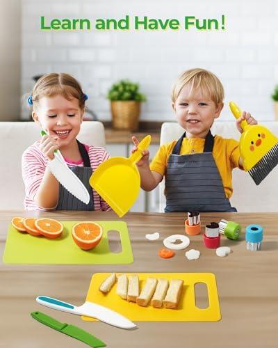 melican Kids Knife Set, 15 Pcs Montessori Kitchen Tools, BPA - Image 6