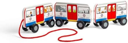 Bigjigs Toys London Pull Along Tube Wooden Pull Along Toy for Children, Sustainably Made Baby & Toddler Gifts, from 18 Months - Image 2