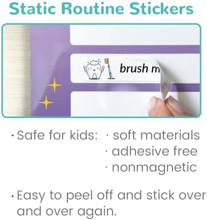 Magnetic Bedtime/Morning Routine Chart for Kids -Toddler Daily Schedule Chart at Home,Morning Checklist,Dry Erase Bedtime Checklist to Do List,Daily Routine Chore Chart for Kids - Image 4