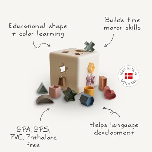mushie Shape Sorting Box | Made in Denmark (10+ Months) - Image 3