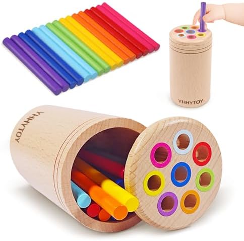 YHHYTOY Montessori Toys for 1 Year Old, Toddler Learning Color Sorting Toys by YHHYTOY