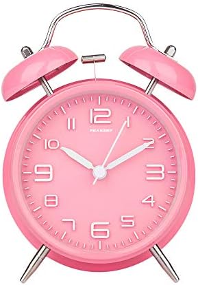 Peakeep 4 Inches Twin Bell Loud Alarm Clock for Heavy Sleepers - Image 2