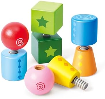 Hape Twist and Turnables Wooden Building Block Learning Set by Unknown