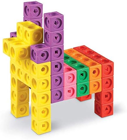 Learning Resources MathLink Cubes Big Builders - Math Manipulatives Kindergarten Games, Pattern Building Blocks, Counting Blocks, STEM Sets, Classroom Counters, Fine Motor Skills, Gifts For Kids - Image 4