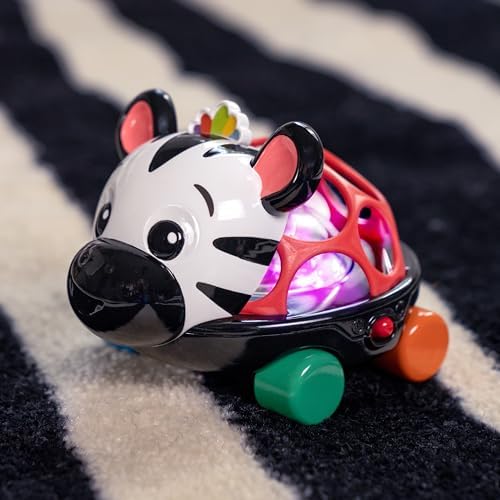 Baby Einstein Curious Car Zen Oball Toy Car & Rattle, Light Up, Ages 3 Months+, Zen The Zebra - Image 7
