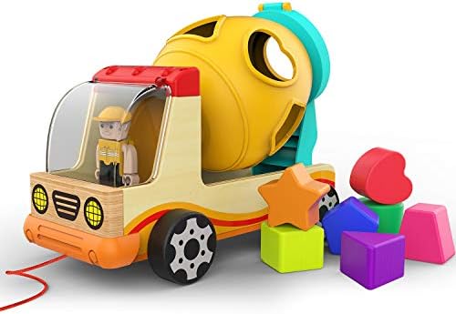 TOP BRIGHT Wooden Shape Sorter Toys for Toddlers Learning Sort and Match for 2 Year Old by TOPBRIGHT