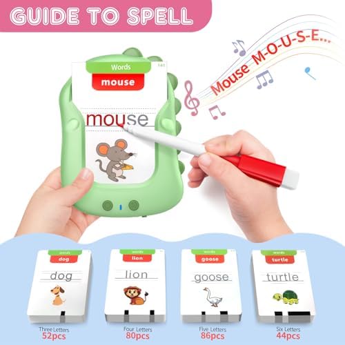 Talking Flash Cards for Kids 336 Words Reusable Writing & Drawing Phonics Learning Toys, Montessori Autism Sensory Speech Therapy Toys, Ideal Learning Toys for 2-6 Year Old Girls Boys - Image 2