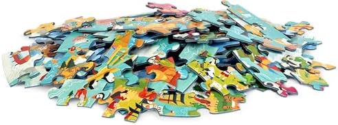 boppi World Map Round Jigsaw Puzzle with 100% Recycled Card 150 Pieces with Animals for Children 5 6 7 8 Years 58cm Diameter - Image 5