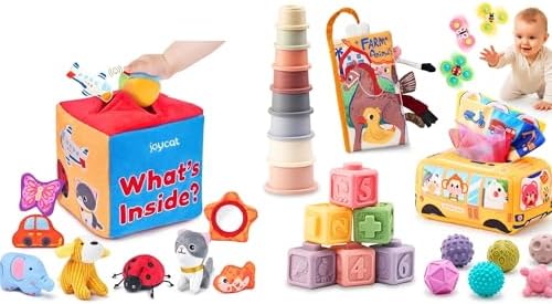 JoyCat Baby Toys 6-12 Months - Mystery Soft Box & Montessori Sensory Baby Toy Set by JOYCAT