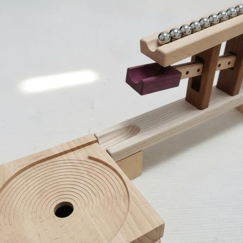 Wooden Marble Run Smooth Marble Run with Spiral Board Sturdy Learning Game for Preschoolers - Image 4
