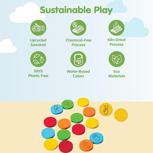 PlanToys® Wooden Mini Memo Game Montessori Memory Strategy Kids Travel Toy - Image 3