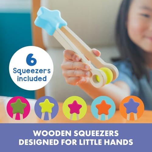 Educational Insights Easy Tweezies Small Group Set - Fine Motor Toys for Kids, Sensory Bin Tools, Preschool Classroom Must Haves & Therapy Toys, Wooden Tweezer Activity Kit for Toddlers Ages 3+ - Image 2