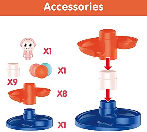 Ball Drop Toy for Toddlers, 9-Layer Spiral Tower with 3 Rolling Sound Balls - Image 4
