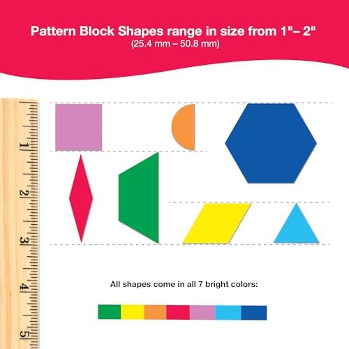 Pattern Block Shapes, Math Manipulatives, 882 Piece - Image 3
