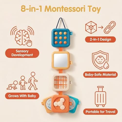 Busy Board for 1 Year Old Montessori Travel Toys for Toddler - Image 3
