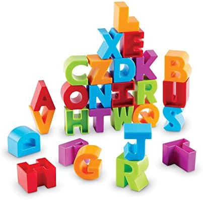 Learning Resources Letter Blocks - ABC Toddler Learning, Alphabet Puzzle, Learn to Read, Fine Motor Toys, Montessori, Preschool Classroom Must Haves Activities, Gifts for Boys and Girls by LearningResources