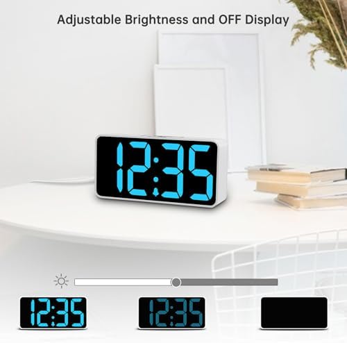 DreamSky Small Digital Alarm Clock for Bedroom with Large Big Numbers - Image 3