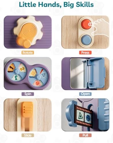 TOP BRIGHT Montessori Busy Board for 1 Year Old, 1 Year Old Boy Girl Gifts - Image 5