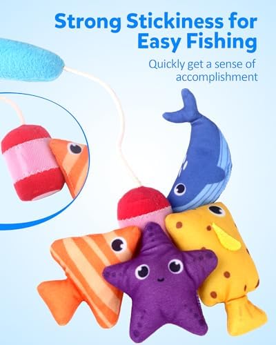 Coogam Montessori Toys for 1 2 3 Year Old, Cloth Fishing Game Toddlers Gift - Image 6