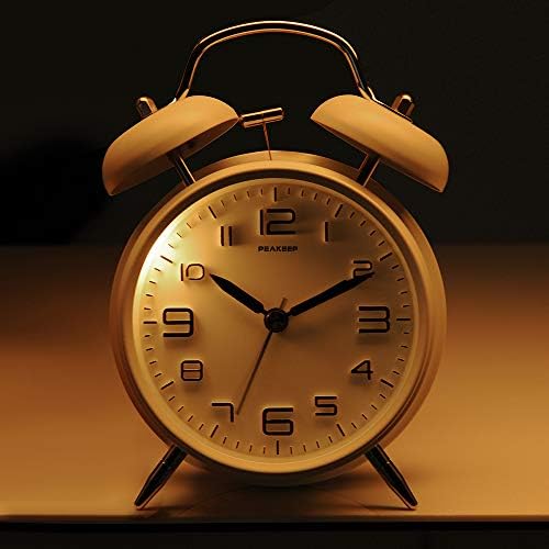 Peakeep 4 Inches Twin Bell Loud Alarm Clock for Heavy Sleepers - Image 6