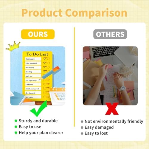 4 Pieces Chore Chart for Kids Multiple Kids - Sliding Routine Chart: Reusable to Do List, RV Checklist, Planning Board, Visual Schedule, and Reminder (bluepinkgreenyellow) - Image 2