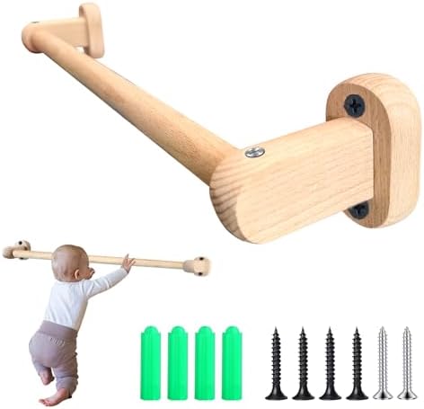 Duomilee Baby Pull up Bar Toddler Pull Up Bar Montessori Wall-Mounted Handrail Ballet Bar for Toddlers Suitable for Baby to Learn to Stand and Support. (35.4 in) by DUOMILEE