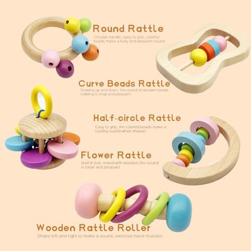 Organic Colorful Boys and Girls Rattles Set - Image 3