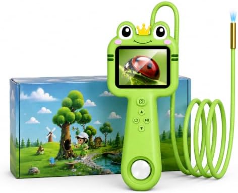 Kids Borescope Camera with Light, 2.4" HD Screen Snake Camera, STEM Educational Science Toy for Boys & Girls Ages 3-13, Outdoor Adventure, Camping, Nature Exploration(Green) by CareYou