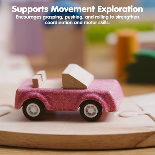 PlanToys® Vehicle Set Wooden Montessori Kids Indoor Outdoor Play Toy Fun - Image 5