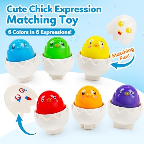 Egg Toddler Toys,Montessori Geometric Egg Shape Sorter Toys Preschool Learning Educational Color Sorting & Eggs Puzzles Matching Games Fine Motor Toy for Boys Girls Ages 1-3 - Image 4