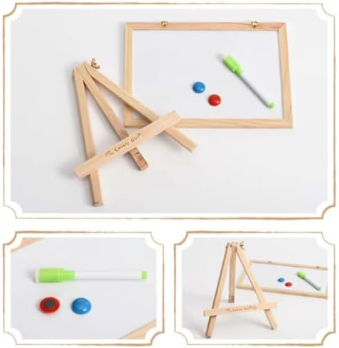 Montessori Wooden Mini Chalkboard Easel Set (Without Chalk) - Image 5