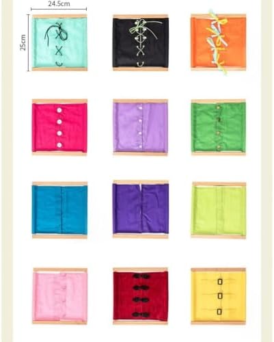 Montessori Wooden Dressing Frame, Practical Life Aids - Image 7