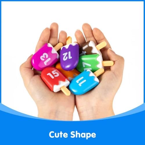 Mini Number Pops 11-20 – 140 Pcs Translucent Pattern Blocks - Educational Light Table Manipulatives and Accessories, Educational Number Matching Learning Toy for Toddlers - Image 5